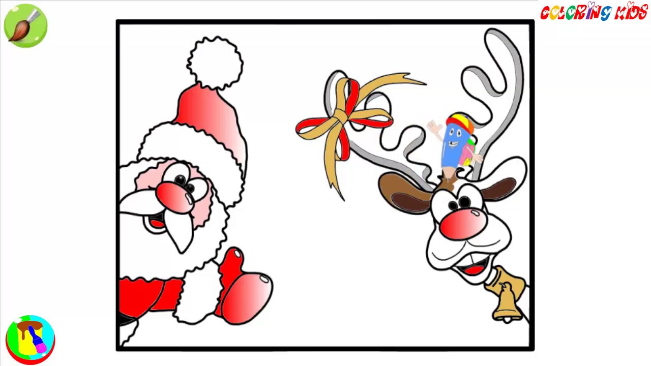1280x720 How To Draw Santa Claus And His Reindeer
