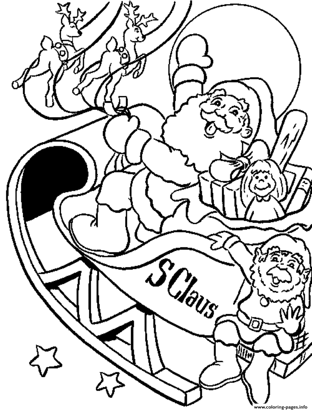 1055x1388 Free Drawing Pictures To Print Santa Sleigh Ride Christmas