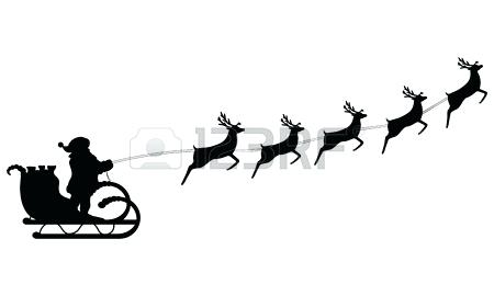 450x270 Blow Mold Santa Sleigh And Reindeer Drawing At Free For Personal