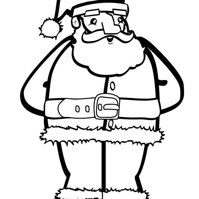 639x639 Santa Coloring Pictures With Free Pages And Printables For Kids