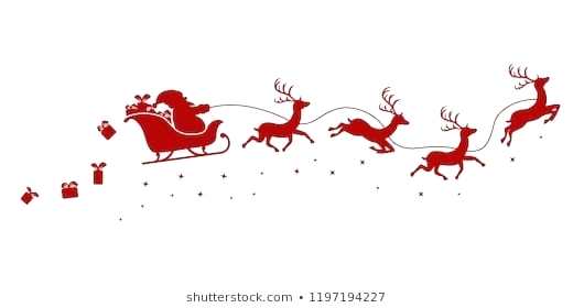 520x280 Santa On Sleigh Name Vector Free Download Rulo