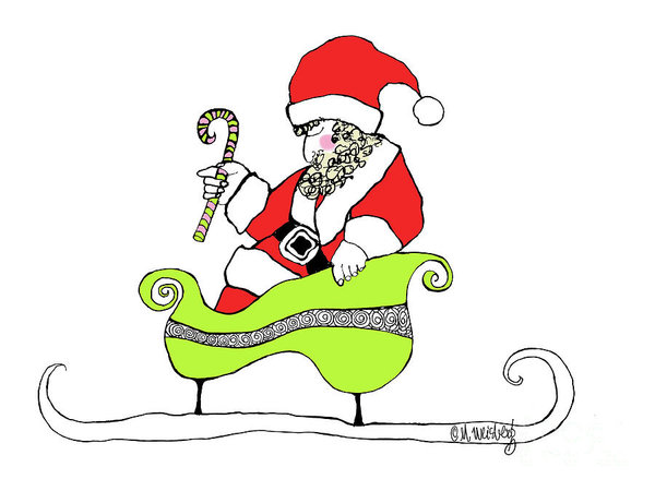 600x450 Santa Sleigh Drawings Fine Art America