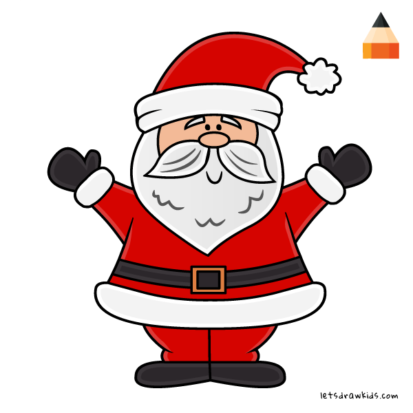 600x600 How To Draw Santa Claus