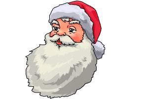 300x200 How To Draw Santa Claus Face