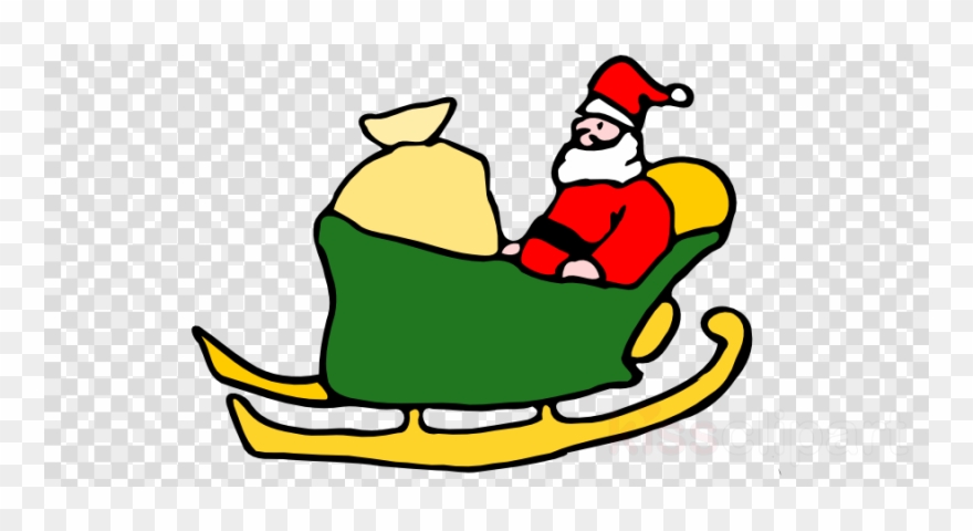 880x480 Santa On His Sleigh Drawing Clipart Santa Claus Rudolph
