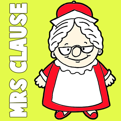 400x400 How To Draw Mrs Clause With Easy Step