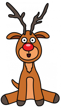 215x382 How To Draw Rudolph The Deer, Santa Claus, Christmas, Easy Step