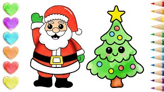 320x180 How To Draw Christmas Tree Santa Claus Very Easy