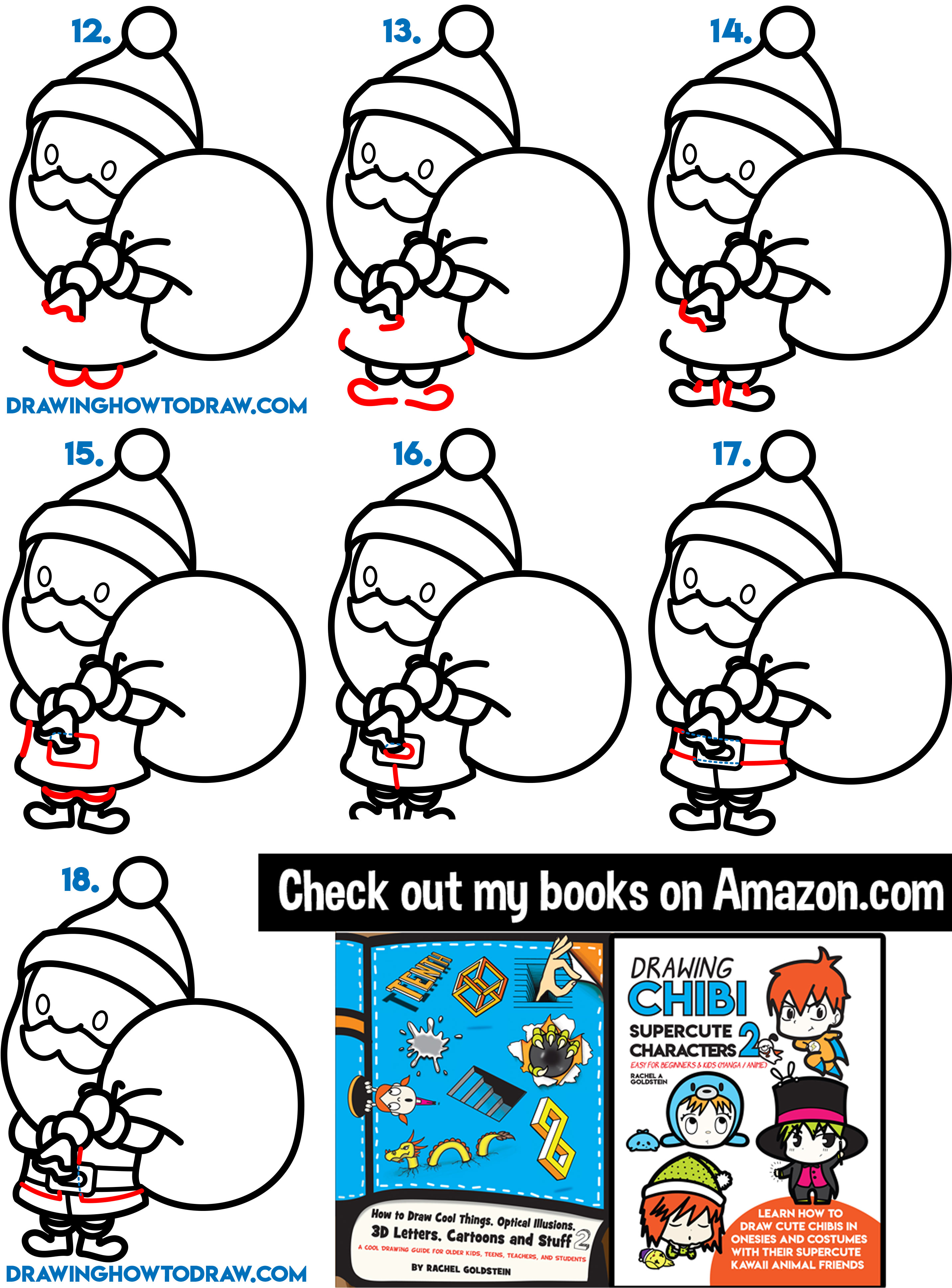 2865x3876 How To Draw A Cute Cartoon Santa Claus Easy Steps Tutorial