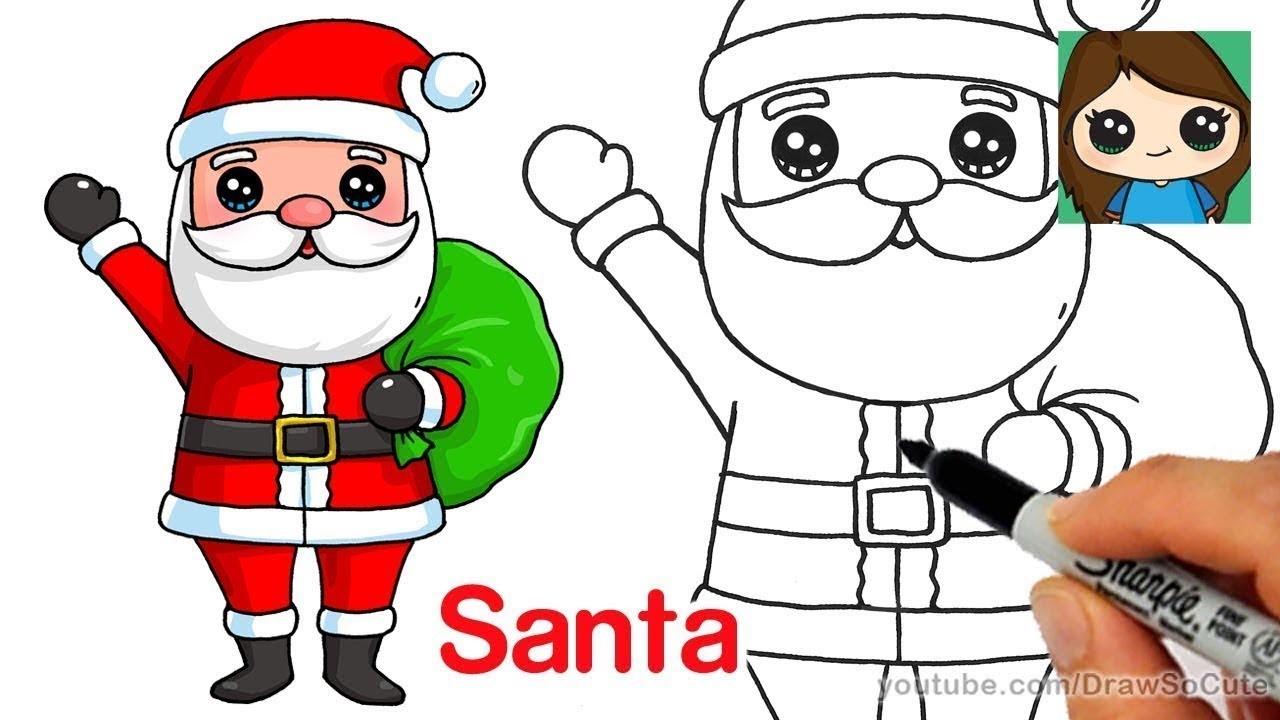 Santa Claus Drawing For Kids | Free download on ClipArtMag