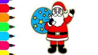320x180 Skachat Easy Santa Claus Coloring Pages Art Colors For Kids Draw