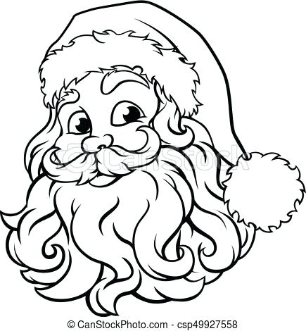 435x470 Santa Claus Drawing Illustration Santa Claus Face Drawing Easy