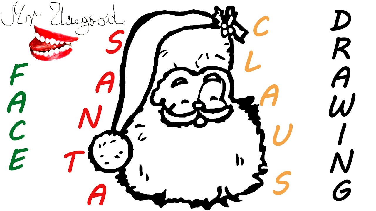 1280x720 How To Draw Santa Claus Face Easy For Kids