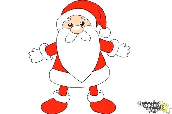 600x400 Santa Claus Drawing How To Draw Cute Step Santa Claus Face Drawing