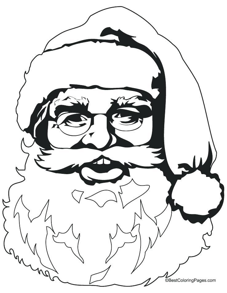 738x954 Santa Claus Face Coloring