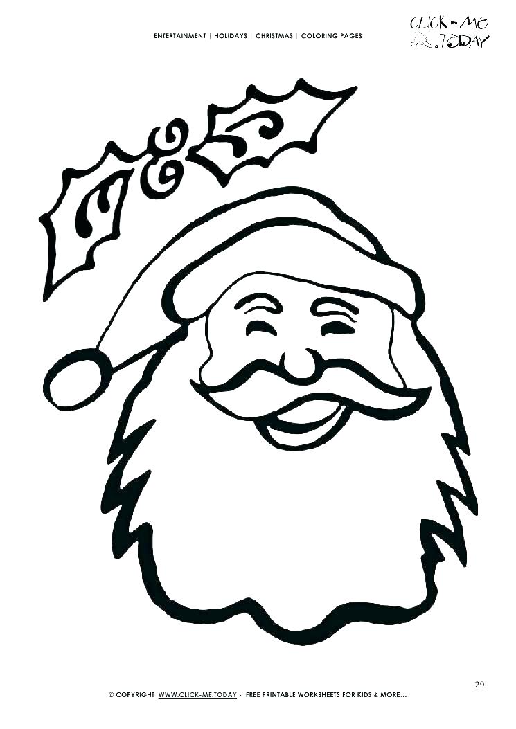 745x1053 Santa Claus Face Coloring Sheet Drawing At Free For Personal Use