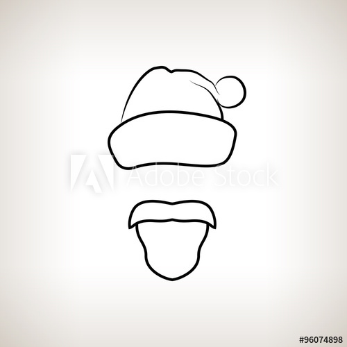 500x500 Santa Claus Face On A Light Background Santa Claus With A Beard