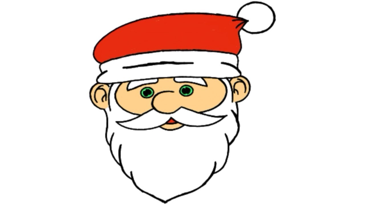 Santa Claus Face Drawing | Free download on ClipArtMag