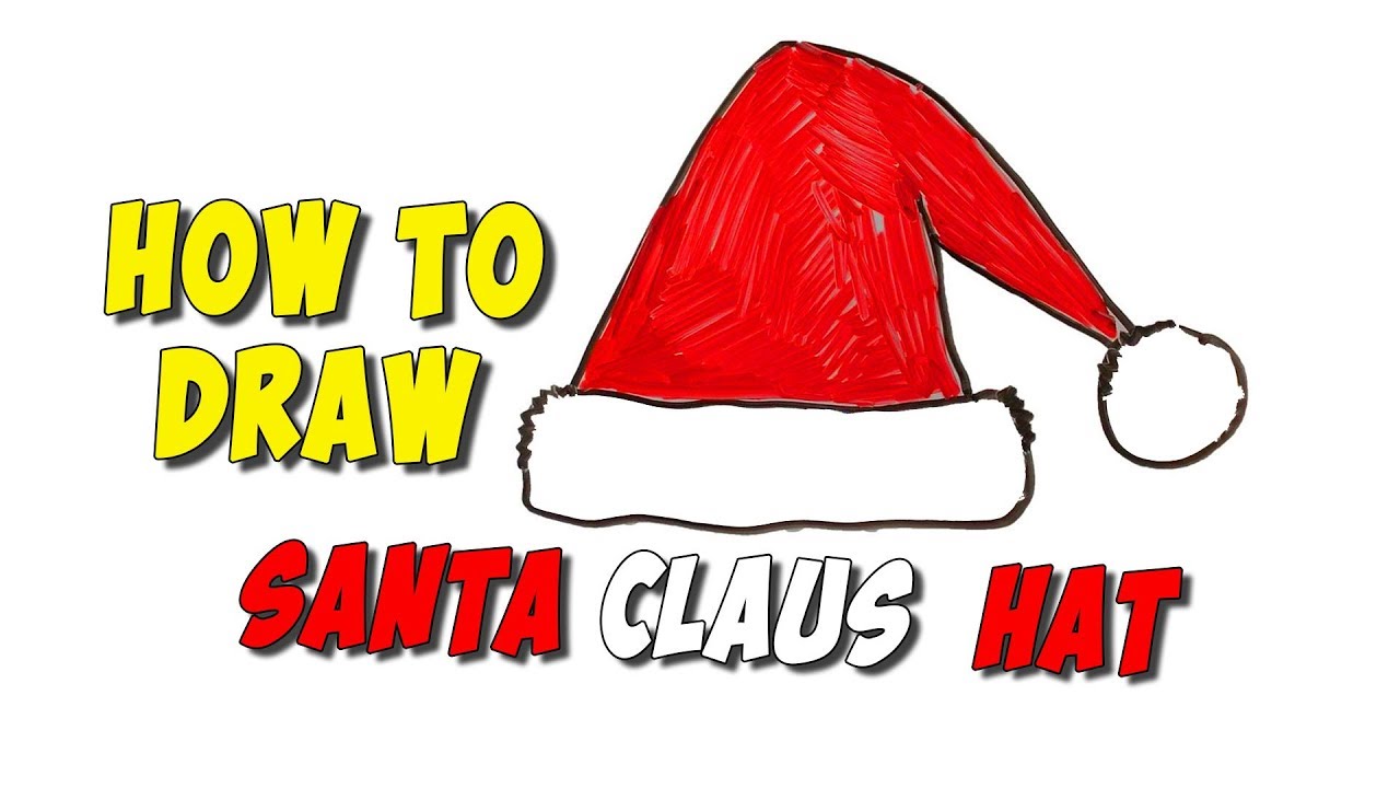 1280x720 How To Draw A Santa Claus Hat Step