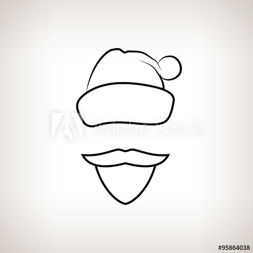 500x500 Santa Claus Face On A Light Background, Santa Claus With A Beard
