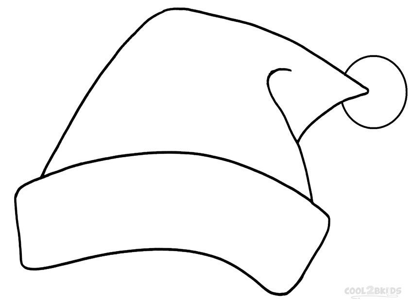 850x631 santa claus hat coloring pages drawing doodles dezign