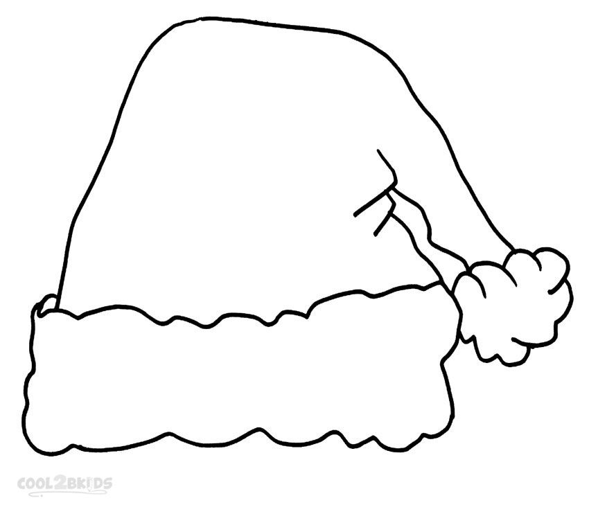 850x729 santa claus hat coloring pages drawing doodles dezign