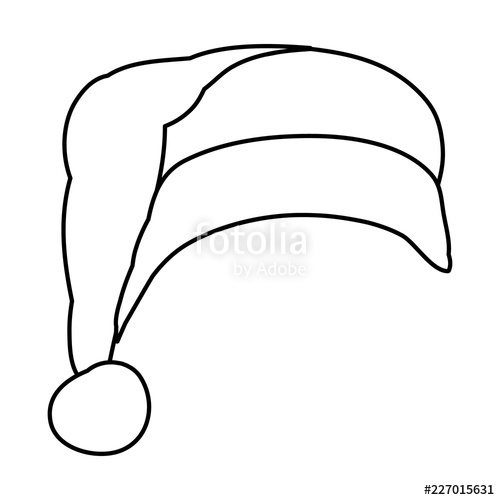 500x500 Outline Hat Of Santa Claus Stock Image And Royalty Free Vector
