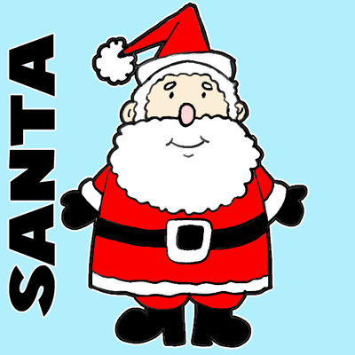 400x400 Easy Santa Claus Drawing
