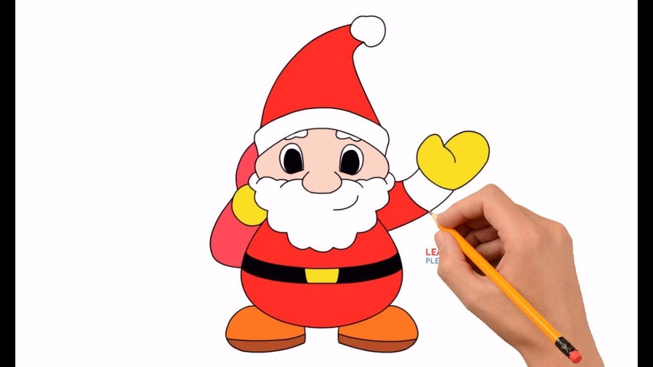 1280x720 How To Draw Santa Claus Step