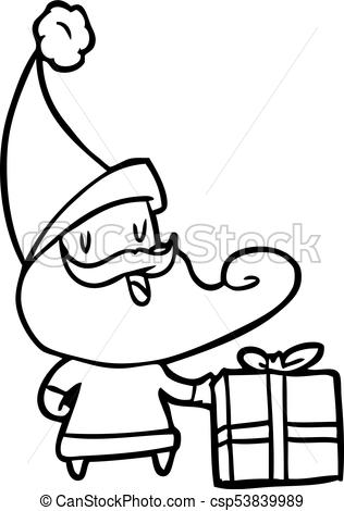 316x470 Line Drawing Of A Santa Claus