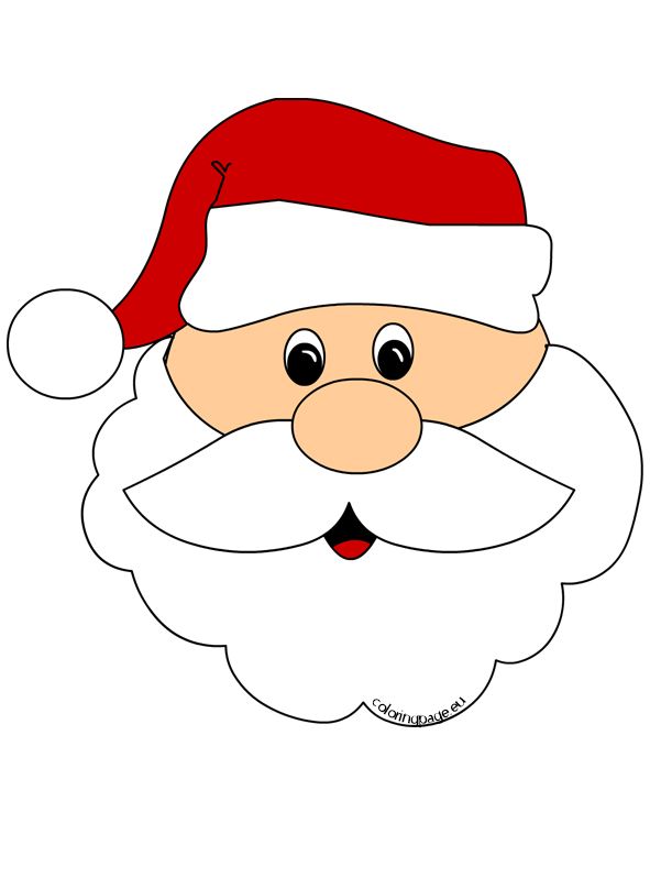 591x808 Santa Claus Face Cut Out Bows Christmas Stencils, Santa Claus