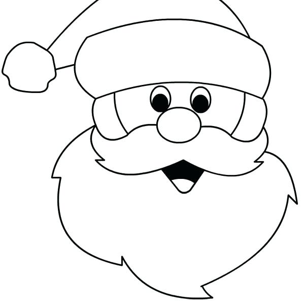 595x600 Drawing Santa Claus Simple Face At Free For Personal A Collection
