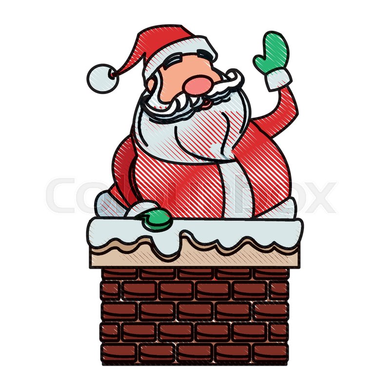 800x800 Drawing Santa Claus Christmas Stock Vector Colourbox