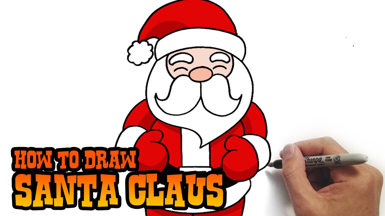 1280x720 Pencil Sketch Photo Of Santa Claus Christmas Drawings For Creative