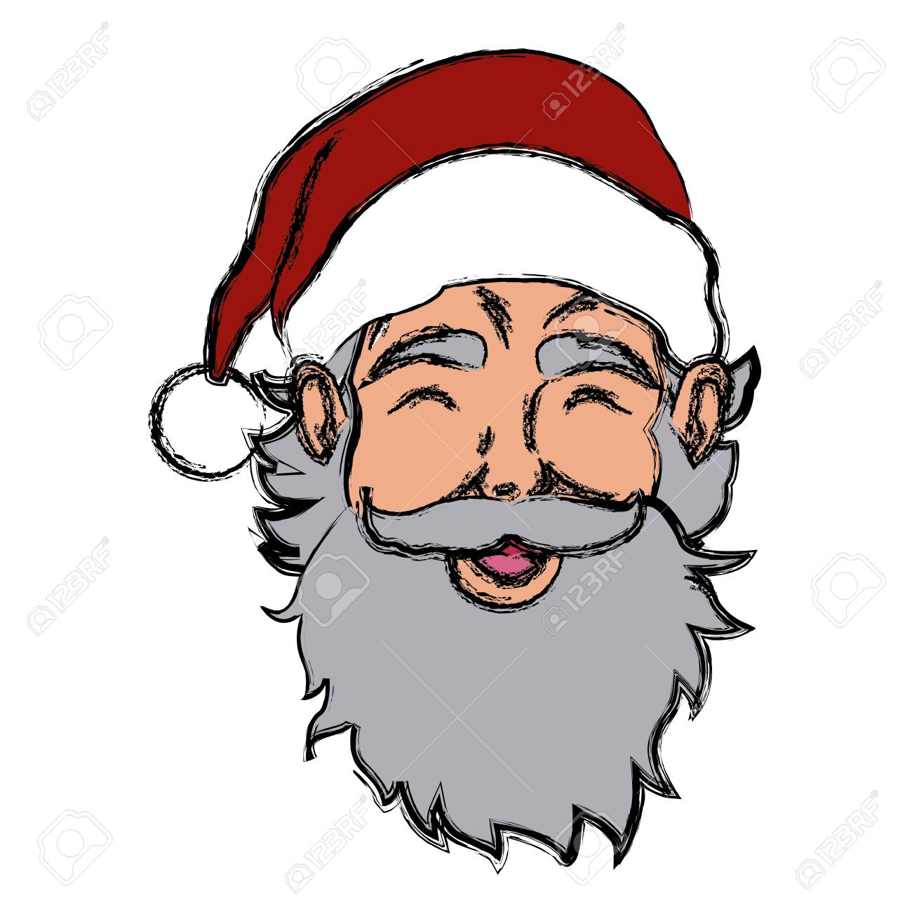 1300x1300 Huge Collection Of 'santa Claus Face Drawing' Download More Than