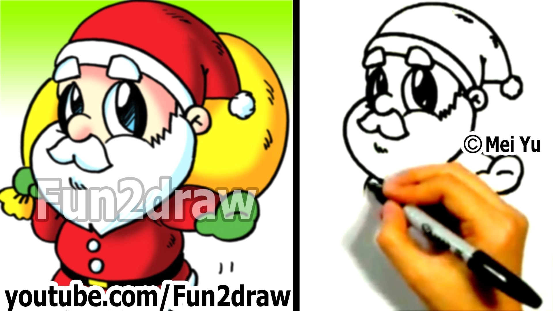 1920x1080 Maxresdefault How To Draw A Cartoon Santa Claus