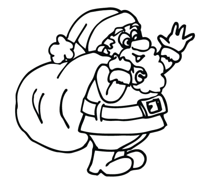 678x600 Drawing Coloring Book Outline Drawing Coloring Book Outline Santa