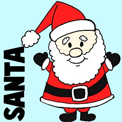 400x400 Easy Instructions For How To Draw Santa Clause For Kids Misc