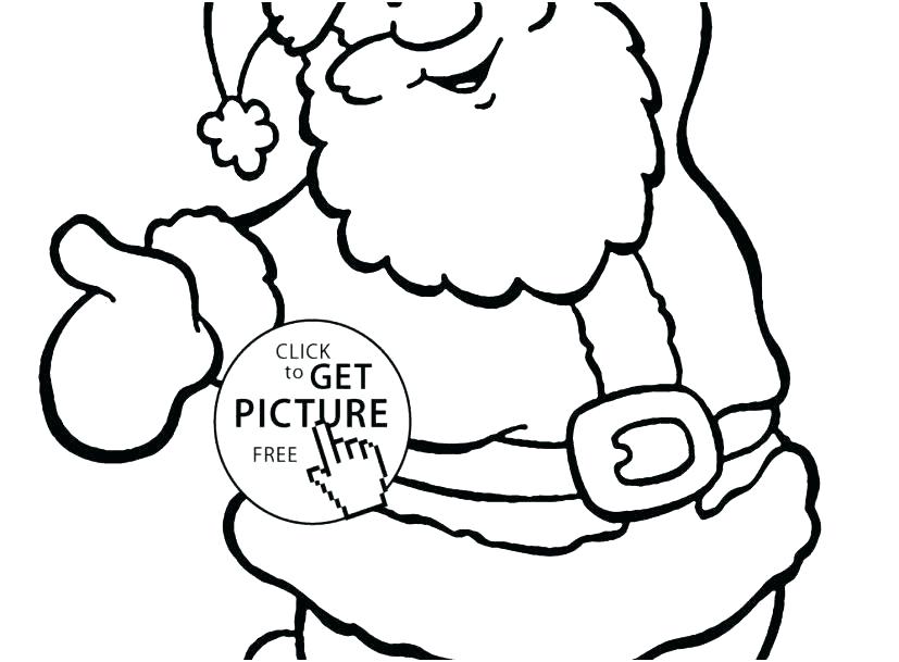 827x609 Santa On Sleigh Coloring Page