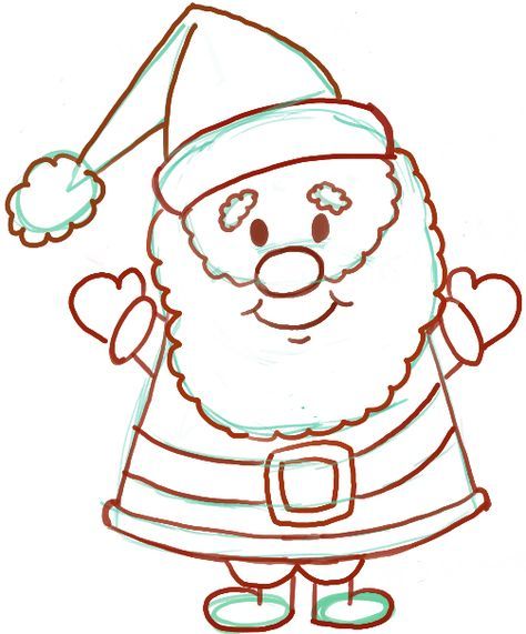 474x571 Easy Instructions For How To Draw Santa Clause For Kids Draw