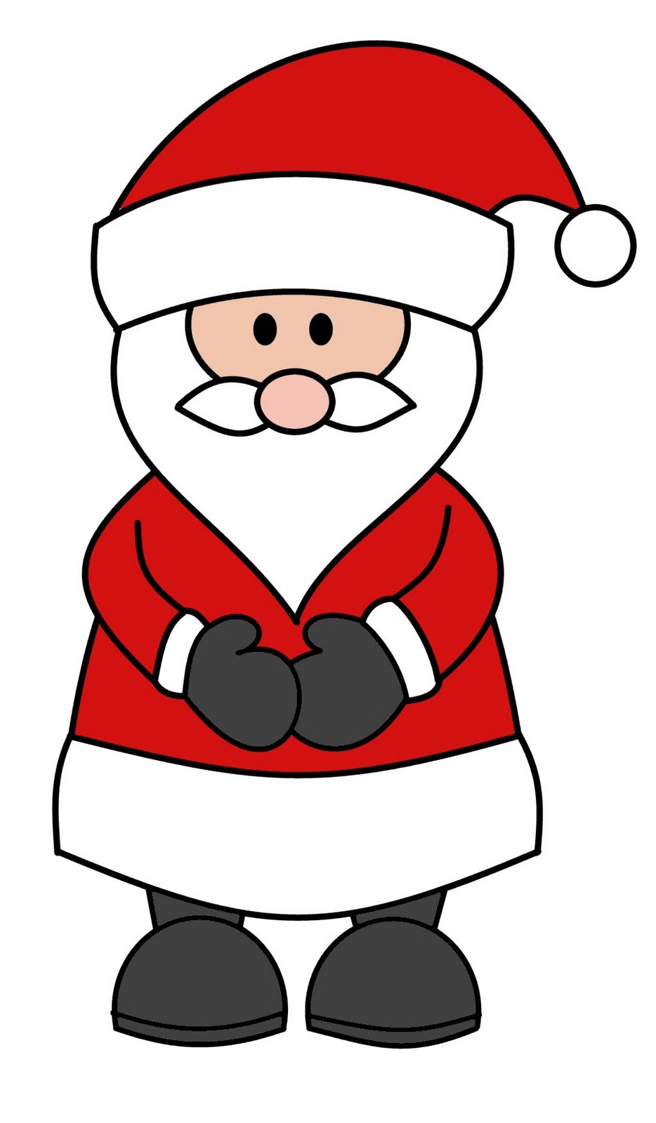934x1600 Easy Santa Drawing