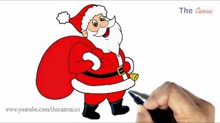 320x180 Santa Claus Drawing Easy Step