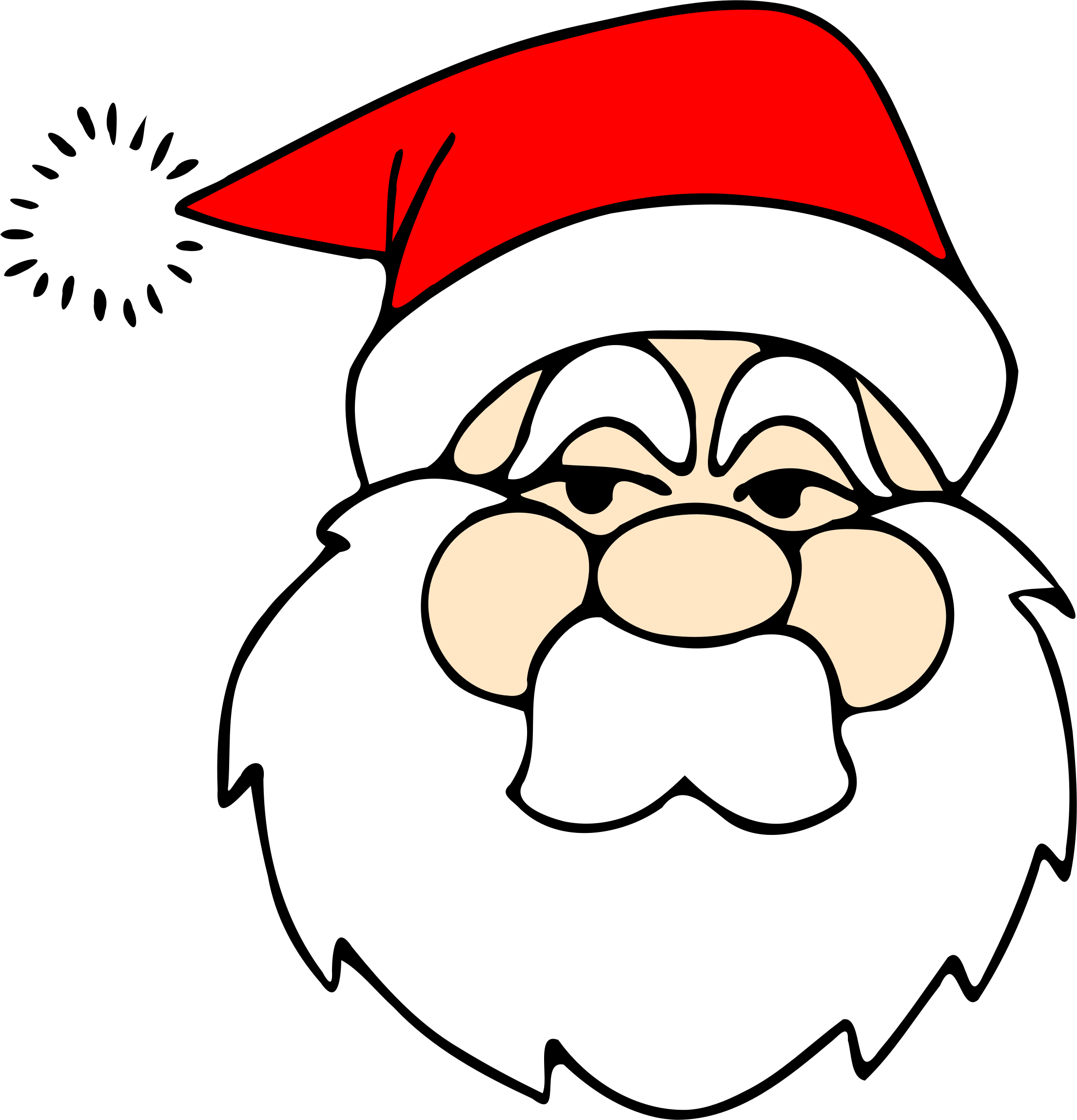 2209x2298 Collection Of Free Santa Drawing Easy Download On Ui Ex