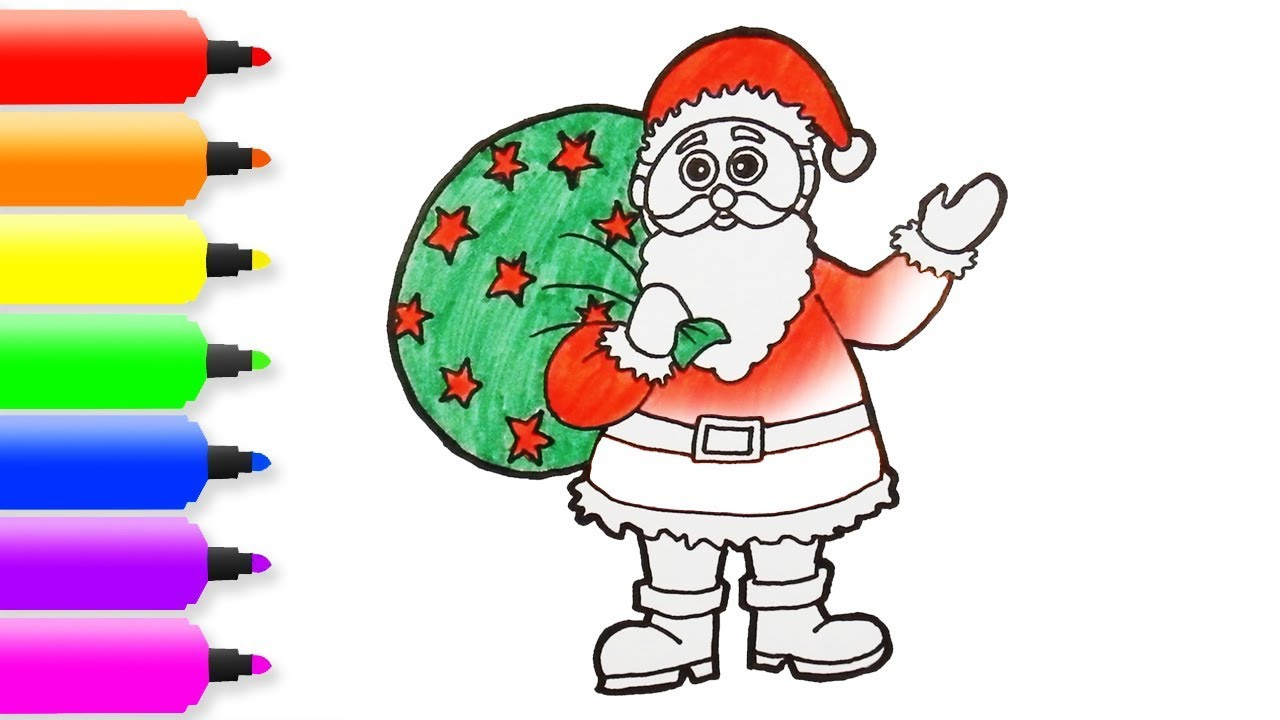 Santa Drawing For Kids | Free download on ClipArtMag