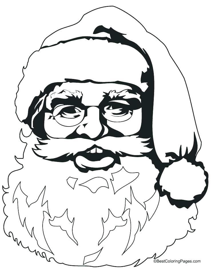 738x954 Face Of Santa Claus Coloring Pages