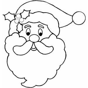300x300 Free Printable Santa Face Santa Face Coloring