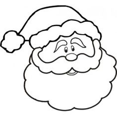 236x236 Best Painting Templates Santa Face Images Coloring Pages
