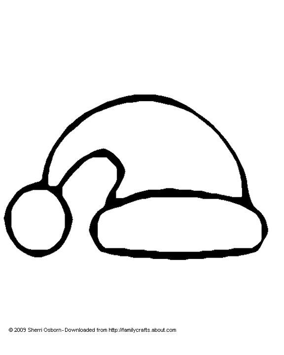 576x720 Santa Hat Coloring