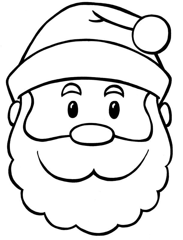611x800 Santa Face Molde De Apoyo Christmas Santa Template, Christmas
