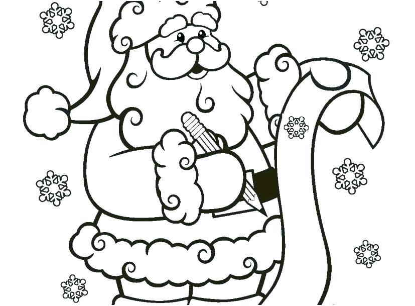 827x609 Santa Claus Coloring Template